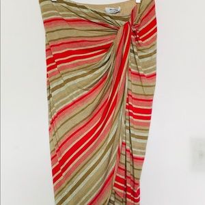 ANTHROPOLOGIE Bailey 44 Striped Gathered Skirt/ XL